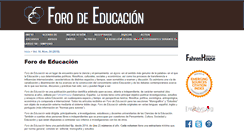 Desktop Screenshot of forodeeducacion.com